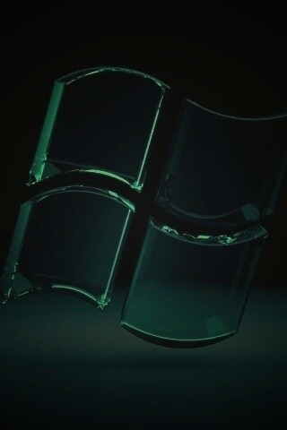 Логотип Windows из стекла обои