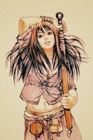 Девушка с битой обои