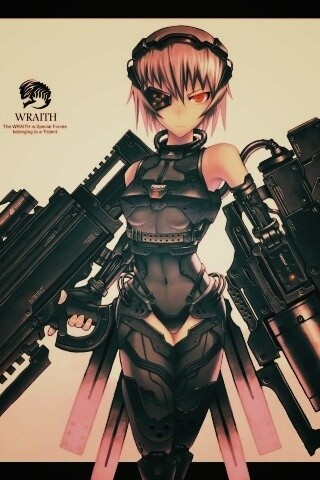 Девушка с оружием обои