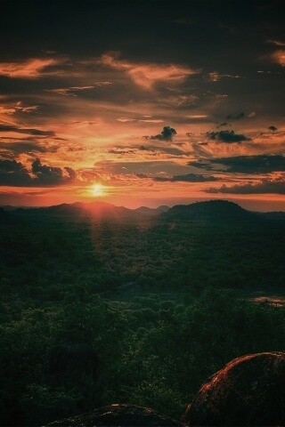 Закат в Африке обои