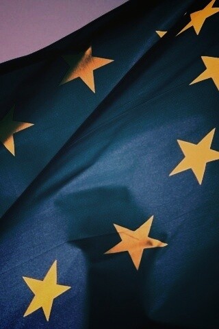 Синий флаг Евросоюза (европейского союза) обои