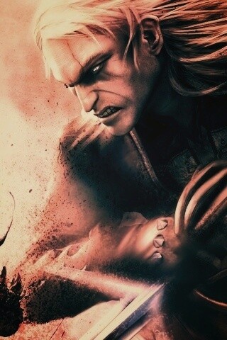 Ведьмак против  стрыги обои