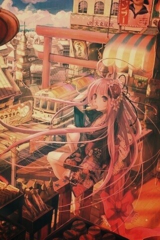 Девочка ест мороженное обои