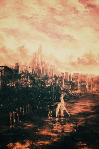 Девушка с собакой обои