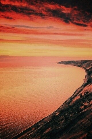 Море на закате обои