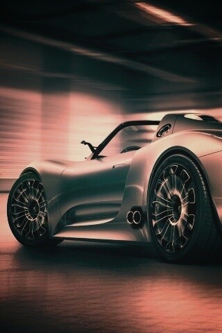 Porsche 918 Spider вид сзади обои