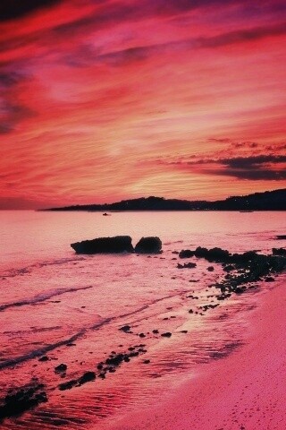 Бесподобный закат на море обои