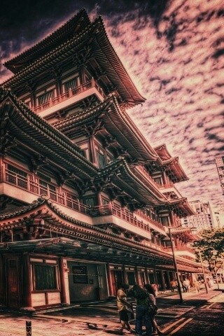 Храм в Сингапуре обои