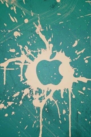 Яблоко в краске обои