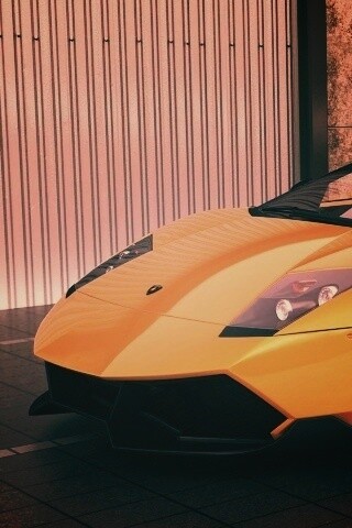 Жёлтый Ламборджини обои