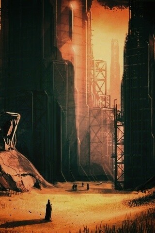 Технократический город обои