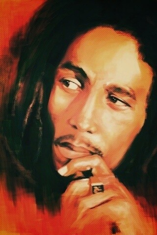 Портет Боба Марли обои