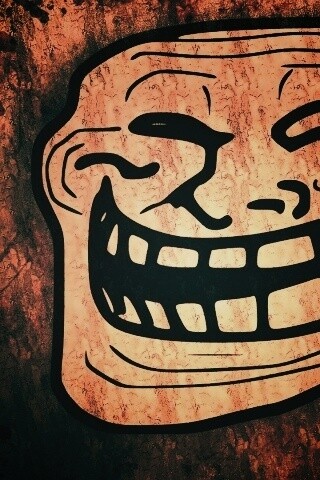 Trollface в стиле гранж обои