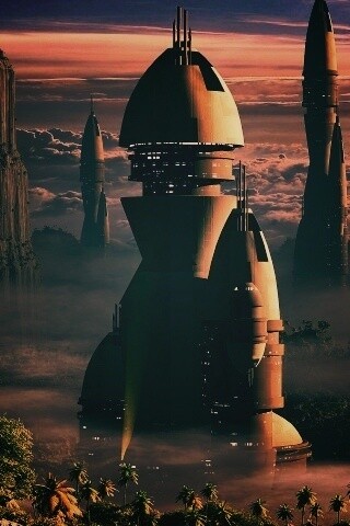 Город будущего обои