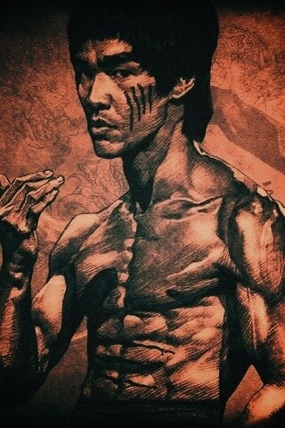 Портрет Брюса Ли обои