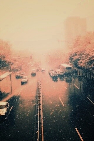 Снегопад в токио обои