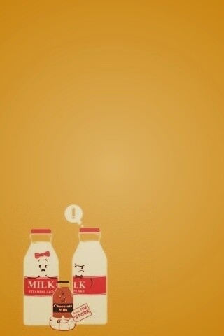 Бутылка молока сходила налево обои