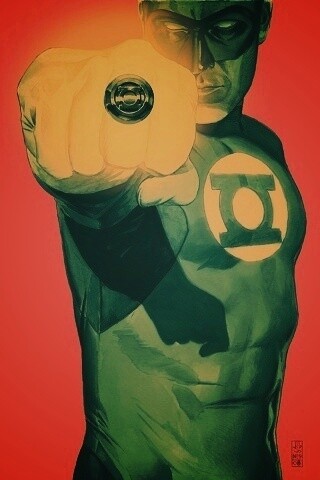 Зелёный фонарь рисунок обои