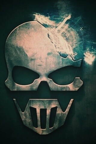 Контур стального черепа обои