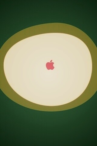 Apple в белом круге обои