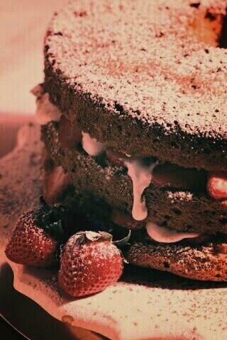 Десерт с фруктами обои