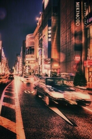 Ночное движение обои