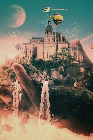 Замок в руке обои