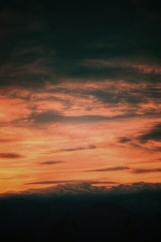 Горный закат обои