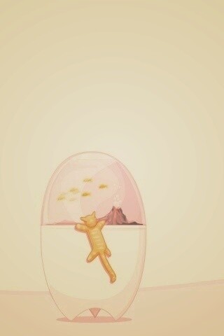 Кот прыгает на аквариум обои