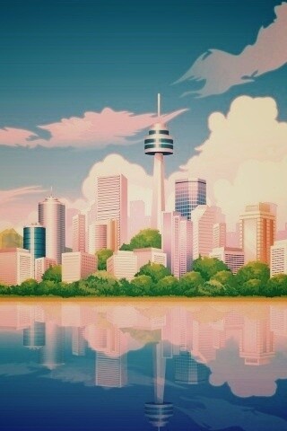 Рисунок города обои