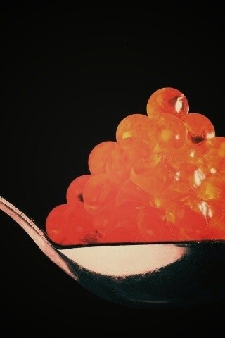 Ложка красной икры обои