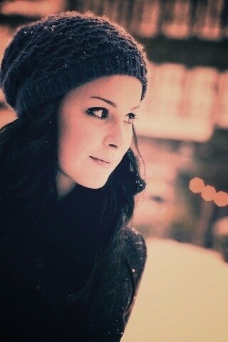 Девушка зимой обои