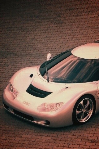 Красивый серебристый спорткар обои