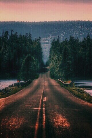 Дорога через озеро обои