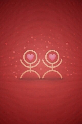 Влюблённые человечки обои