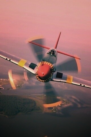 Пропеллерный самолёт обои