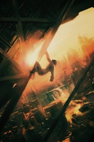 Мутант в постапокалиптическом городе обои