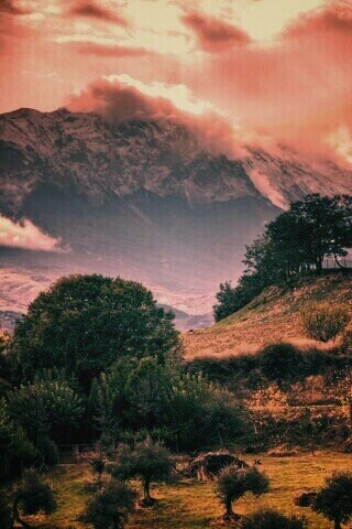 Горный пейзаж обои