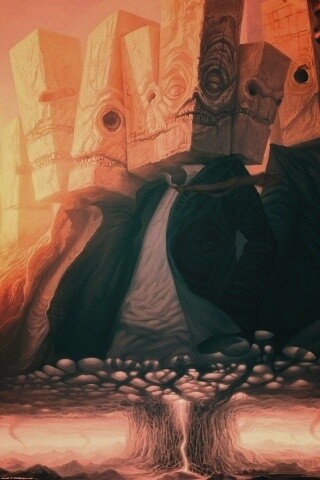 Каменные головы обои