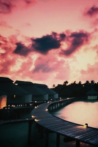 Бунгало на воде обои