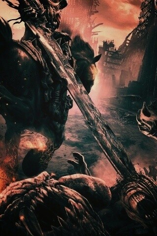 Темный рыцарь на демоническом коне обои