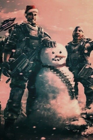 Новый год в шутере обои