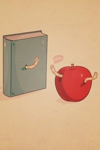 Книжный червь обои