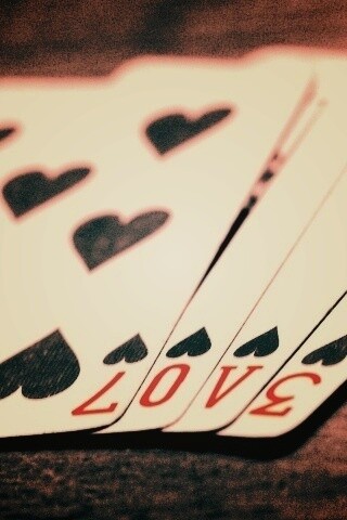 Любовь и карты обои