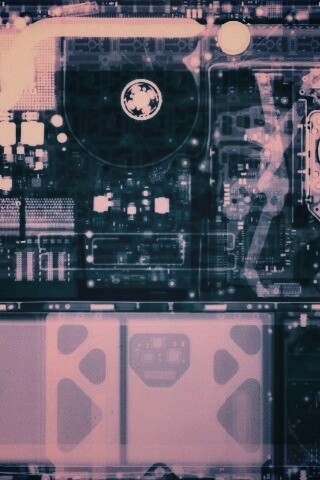 Рентгеновский снимок ноутбука обои