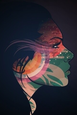 Профиль девушки обои