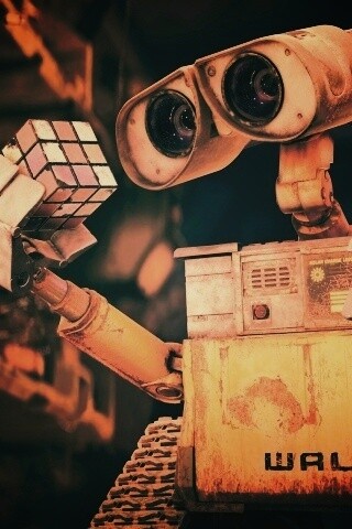 Валли и кубик Рубика обои