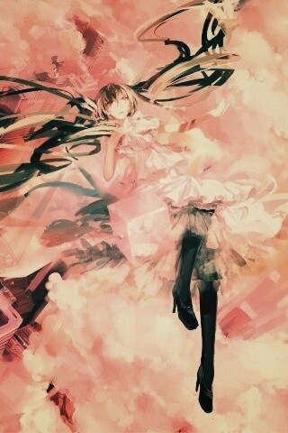 Hatsune Miku в небе обои