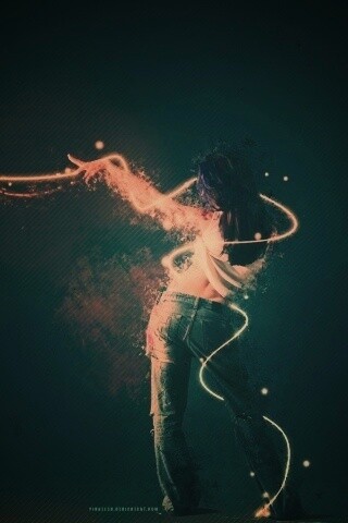 Девушка с бабочкой обои