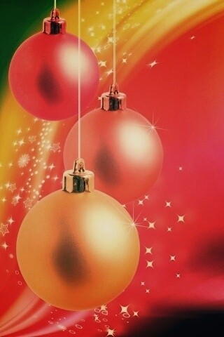 Яркие новогодние игрушки обои